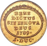 Ducat, Switzerland, 1789 reverse image