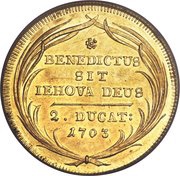 2 Ducats, Switzerland, 1703-1719 reverse image
