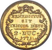 2 Ducats, Switzerland, 1771 reverse image
