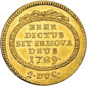 2 Ducats, Switzerland, 1789 reverse image