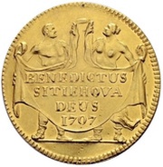 3 Ducats, Switzerland, 1707 reverse image