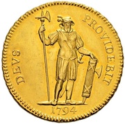 2 Duplones, Switzerland, 1794 reverse image