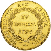 4 Ducats, Switzerland, 1796 reverse image