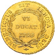 6 Ducats, Switzerland, 1796 reverse image