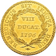 8 Ducats, Switzerland, 1796-1798 reverse image