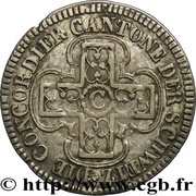1 Batzen, Switzerland, 1827-1828 reverse image