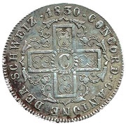 5 Batzens, Switzerland, 1830 reverse image