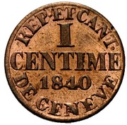1 Centime reverse image
