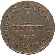 1 Centime reverse image