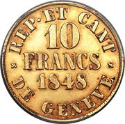 10 Francs reverse image