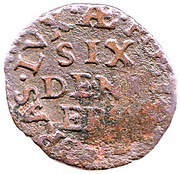 6 Deniers / 2 Quarts, Switzerland, 1674 reverse image