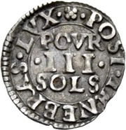 3 Sols, Switzerland, 1604 reverse image
