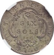 6 Sols, Switzerland, 1765-1791 reverse image