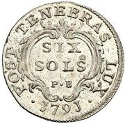 6 Sols, Switzerland, 1765-1791 reverse image