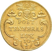 10½ Sols, Switzerland, 1714 reverse image