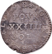 24 Sols / 2 Guldens, Switzerland, 1644-1647 reverse image