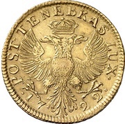 Pistole Forte, Switzerland, 1722-1723 reverse image