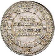 ½ Decime reverse image