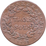 3 Sols, Switzerland, 1795-1798 reverse image