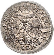 1 Kreuzer - Leopold I Prague, Bohemia, 1695-1705 reverse image