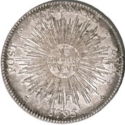 6 Florins, 4 Sols, 6 Deniers, Switzerland, 1795 reverse image