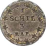 1 Schilling / 3 Rappen, Switzerland, 1806-1807 reverse image