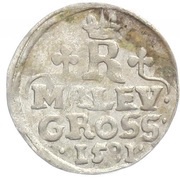 Maley Groschen - Rudolf II Prague, Bohemia, 1577-1600 reverse image