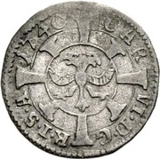 Kreuzer - Joseph Benedict, Switzerland, 1740 reverse image