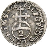 2 Kreuzers - Ulrich VI, Switzerland, 1663 reverse image