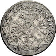 3 Kreuzers - Joseph Mohr, Switzerland, 1628 reverse image