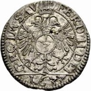 3 Kreuzers - Joseph Mohr, Switzerland, 1633 reverse image