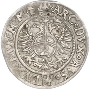 2 Kreuzers - Maximilian II Joachimsthal, Bohemia, 1565 reverse image