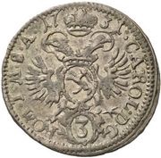 3 Kreuzers City, Switzerland, 1731 reverse image