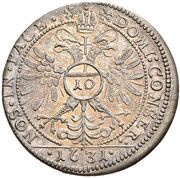 10 Kreuzers City, Switzerland, 1629-1637 reverse image
