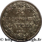 ½ Batzen, Switzerland, 1807-1820 reverse image