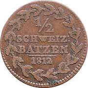 ½ Batzen, Switzerland, 1812 reverse image