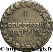 1 Batzen, Switzerland, 1807 reverse image