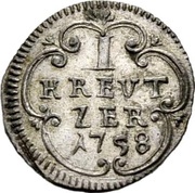 Kreuzer - Thomas III, Switzerland, 1758 reverse image