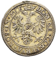 10 Kreutzers, Switzerland, 1568 reverse image