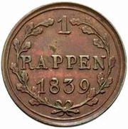 1 Rappen reverse image