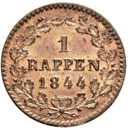 1 Rappen reverse image