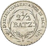 2½ Batzen, Switzerland, 1815 reverse image