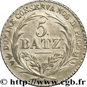 5 Batzen, Switzerland, 1815-1816 reverse image