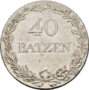 40 Batzen, Switzerland, 1816-1817 reverse image
