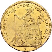 20 Franken reverse image