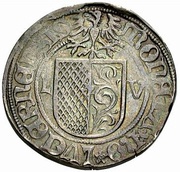Dicken LV in fields; ornate shield; Leodegar facing right obverse image