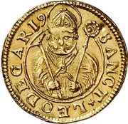 Schilling Gold trial strike of ducat weight, Switzerland, 1639 reverse image