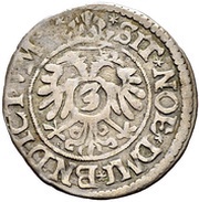 3 Kreutzers Shield on trefoil, Switzerland, 1589-1606 reverse image