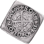 Batzen SOLI DEO GLORIA; klippe, Switzerland, 1569 reverse image