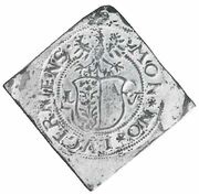 Dicken Saint Leodegar facing right; large shield; klippe; 1½ dicken weight obverse image